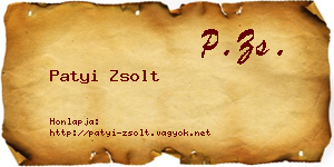 Patyi Zsolt névjegykártya